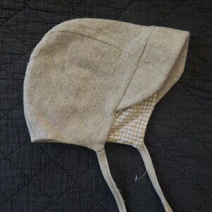 Wool and Cotton Winter Bonnet